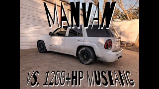 Murder Novas ManVan vs 1200HP Boosted Mustang [upl. by Eidda788]