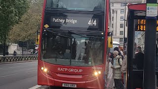 414 departing Marble Arch for Putney Bridge [upl. by Ynatsed627]