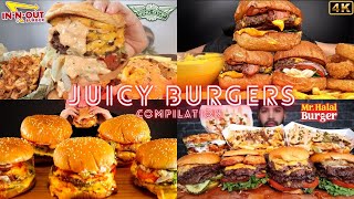 🍔 JUICY BURGER MUKBANG COMPILATION  ASMR BIG BITES  EATING SOUNDS [upl. by Capwell]