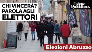 Elezioni in Abruzzo chi vincerà tra centrodestra e centrosinistra Parlano i cittadini [upl. by Saberhagen]