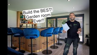 The ultimate how to build a garden room series part 5 rubber roof fascia and soffit [upl. by Aitnecserc]