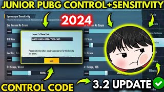 JUNIOR USED NEW SENSITIVITY FOR PMGC 😱  JUNIOR PUBG SENSITIVITY SETTING  PUBG  BGMI [upl. by Lleral]