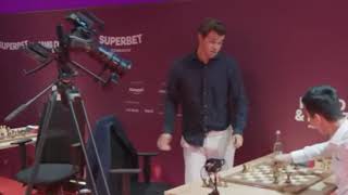 Moment of GRAND EMOTION for Magnus at the superbet Rapid and Blitz helind in Poland 2024 chess [upl. by Rosabelle]