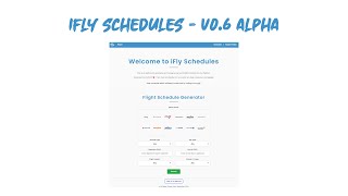 iFly Schedules  v06 Alpha [upl. by Eedna22]