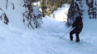 Ski the Hallway Couloir Utah Ski Touring [upl. by Hsara436]