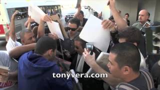 Al Pacinos girlfriend Lucila Sola going off on the fans at LAX [upl. by Ahseyd]