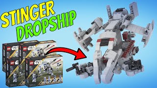 FOUR 501st Battlepacks  EPIC DROPSHIP Alternate Build  Lego 75345 [upl. by Ahcsim839]