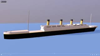 RMS Titanic  3D model Sinking AnimationAutodesk MAYA [upl. by Saisoj]