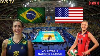 BRASIL X USA AO VIVO LIGA DAS NAÇÕES VÔLEI FEMININO ONDE ASSISTIR COM IMAGENS [upl. by Adnuahsar]