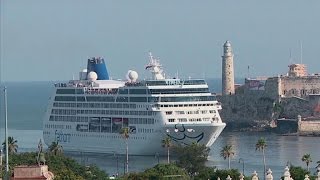 Cruise ship makes historic voyage from US to Cuba [upl. by Renate]