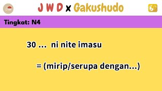 30 Kelas N4 Pola Kalimat  … ni nite imasu miripserupa dengan [upl. by Wight141]