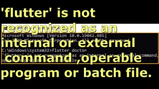 fix flutter doctor problem flutter is not recognized as an internal or external command  windows 10 [upl. by Asoj]