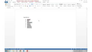 Listas de numeración y viñetas en Word 2013 [upl. by Rorrys]