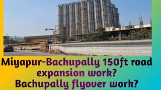 Bachupally flyoverMiyapur Bachupally road expansion Pragathi nagarBowrampetMallampet [upl. by Nahtannhoj87]