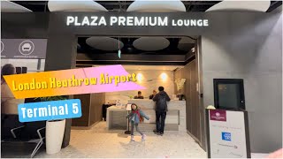 Plaza Premium Lounge Departures Terminal 5 London Heathrow Airport LHR Tour [upl. by Aziar]