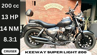 Keeway Superlight 200 Motorcycle Review with Sound Test [upl. by Ynes6]