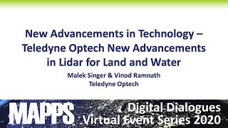 New Advancements in Technology  Teledyne Optech New Advancements in Lidar for Land and Water [upl. by Mascia]