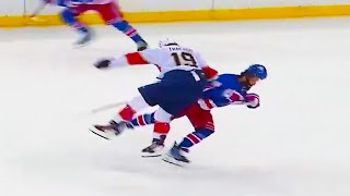 Matthew Tkachuk Hit on Vincent Trocheck  Rangers vs Panthers  Eastern Conference Finals Game 1 [upl. by Lynd710]