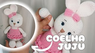 Como fazer uma Coelha em crochê amigurumi  Coelha Juju [upl. by Darach]