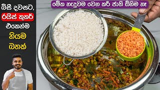 උයන්න බිසී නම් මෙන්න නියම විසදුම  Delicious Rice in Rice Cooker  Easy Rice Recipe [upl. by Goren]