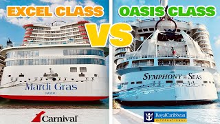 Carnivals EXCEL CLASS vs Royal Caribbeans OASIS CLASS which is better [upl. by Oimetra769]