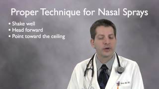 Nasal Spray Technique [upl. by Forrest]