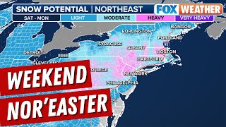 Biggest Snowstorm In Nearly 2 Years A Noreaster Targets East Coast I95 Corridor [upl. by Dahaf]