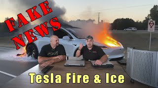 Fake EV News  The truth behind Tesla fires amp frozen charging  RA SE02 EP03 tesla fire frozen [upl. by Tareyn]