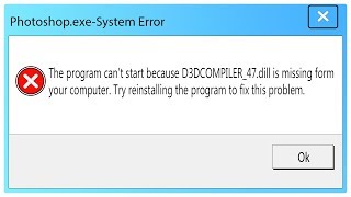 Photoshop CC 2019 Very Easy Fix D3DCOMPILER47dll is missing from your computer  Netro iT [upl. by Ahsiet732]