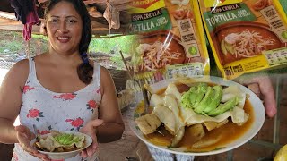 PREPARANDO SOPA DE TORTILLA AMI ESTILO 😋 😎 👌 [upl. by Anyalram994]