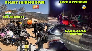 INDIAN🇮🇳 Bikers fight in BHUTAN🇧🇹 PARO and LORD ALTO ka Live Accident 😰 18 Video Ep08 [upl. by Silvano]