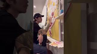 Nikes for Mac Miller Painting Process [upl. by Woodford]