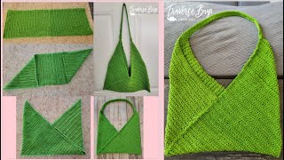 How to Crochet a Triangle Bag with an Amazing Technique  Unique and Stylish Tutorial [upl. by Sida343]