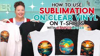 How to Do Sublimation on Clear HTV Vinyl for 100 Cotton or Dark Tshirts [upl. by Heigl]