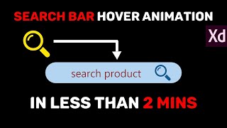 Search bar hover animation in adobe xd [upl. by Hayashi]