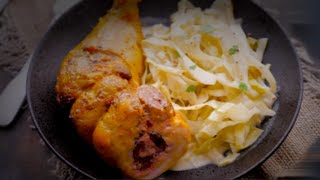 Recette poulet au four  Cuisses de poulet farcies à la viande hachée [upl. by Erl]