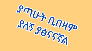 ያጣሁት ቢበዛም ያለኝ ያፅናናኛል [upl. by Herzen]