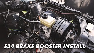 E30 V8 BUILD  E34 REMOTE BRAKE BOOSTER INSTALL [upl. by Barren]