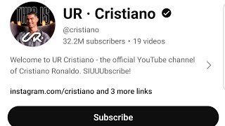 UR Cristiano Ronaldo YT Channel Makes World Record I Siuuubscribe [upl. by Laina]