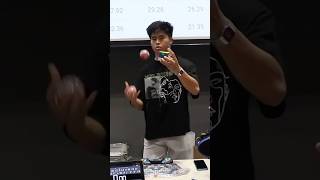 Fastest time to solve a cube whilst juggling  1303 seconds by Daryl Tan Hong An 🇸🇬 [upl. by Scarrow]