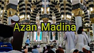 Madina Azan।Azan madina munawara [upl. by Ahsikram]