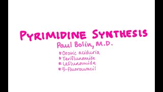 Pyrimidine Synthesis  CRASH Medical Review Series [upl. by Aylatan]