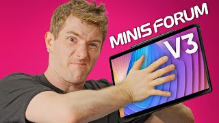 Its a THICK tablet and Im kinda into that  Minisforum V3 [upl. by Dlorrej]