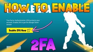 How to enable 2FA Fortnite 2019   How to get 2FA [upl. by Janean]