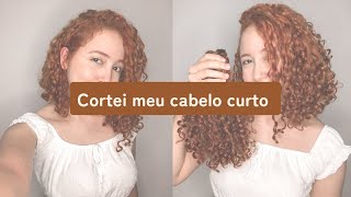 Cortando meu cabelo cacheado curto em casa  Inspiração Chanel de Bico [upl. by Yuk]