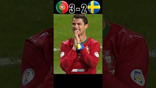 Cristiano Ronaldo Hattrick Portugal vs Sweden 32 Ibrahimovic x Ronaldo 2014🔥football shorts [upl. by Conlee]