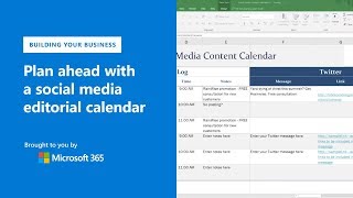 How to create a social media calendar with Microsoft Excel [upl. by Ivz]