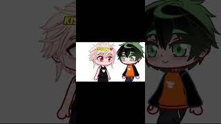 Kiss here 🫦✨ Gacha trend MHA Bakudeku 🧡💚 bakudeku gacha shorts parati [upl. by Hanah]