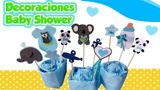 CENTROS DE MESA BABY SHOWER👶DECORACIONES 🍼CRAFT [upl. by Glorianna]