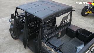 SAUTVS Display of Clear Rear Full Windshield for Polaris Ranger XP 1000 Crew Diesel XP 900 20172025 [upl. by Einafats]